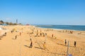 La Nova Icaria Beach, in Barcelona, Spain Royalty Free Stock Photo