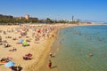 La Nova Icaria Beach, in Barcelona, Spain Royalty Free Stock Photo