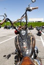 La Nucia, Alicante, Spain 16-04-2020. steampunk style customized motorcycle