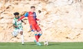 Viktoria Plzen centre-back Filip Kasa and Ferencvaros striker Marquinhos during club friendly Ferencvaros vs Viktoria Plzen