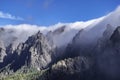 La palma cumbrecita mountains rolling clouds Royalty Free Stock Photo