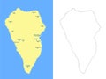 La palma island map - cdr format