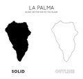 La Palma map. Royalty Free Stock Photo