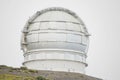 LA PALMA, SPAIN - AUGUST 12: Giant spanish telescope GTC 10 meters mirror diameter, in Roque de los muchachos observatory.