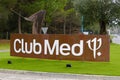 La Palmyre , Les Mathes , Aquitaine / France - 02 15 2020 : Club Med sign logo entrance club MÃÂ©diterranÃÂ©e all-inclusive holidays