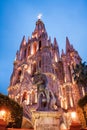 La Parroquia, the famous pink church in the picturesque town of