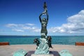 La Paz Baja California Sur, Mexico beach near the sea promenade called Malecon Royalty Free Stock Photo