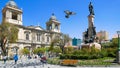 La Paz Bolivia Murillo square monument Royalty Free Stock Photo