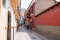 LA PAZ, BOLIVIA DEC 2018: Jaen Street in La Paz, Bolivia city center