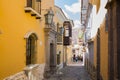 LA PAZ BOLIVIA, DEC 2018: Jaen Street in La Paz, Bolivia city center Royalty Free Stock Photo