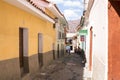 LA PAZ, BOLIVIA DEC 2018: Jaen Street in La Paz, Bolivia city center Royalty Free Stock Photo