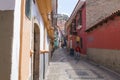 LA PAZ, BOLIVIA DEC 2018: Jaen Street in La Paz, Bolivia city center Royalty Free Stock Photo