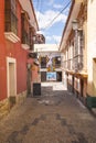 LA PAZ, BOLIVIA DEC 2018: Jaen Street in La Paz, Bolivia city center Royalty Free Stock Photo