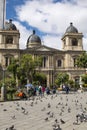 LA PAZ, BOLIVIA, DEC 2018: Plaza Murillo in La Paz, Bolivia city center