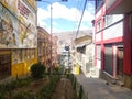 LA PAZ, BOLIVIA, DEC 2018: La Paz, Bolivia streets in city center
