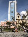 La Paz, Bolivia - June 2018: Daily living in Plaza Murillo in La Paz, Bolivia