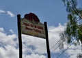 Wooden Sign for Valle de la Luna, or Killa Qhichwa (Moon Valley). La Paz, Bolivia, October 10, 2023. Royalty Free Stock Photo