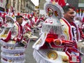 La Paz, June 15, 2019, Unknown dancers at the Entrada Universitaria in La Paz, Bolivia