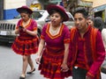 La Paz, June 15, 2019, Unknown dancers at the Entrada Universitaria in La Paz, Bolivia