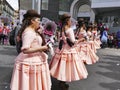 La Paz, June 15, 2019, Unknown dancers at the Entrada Universitaria in La Paz, Bolivia