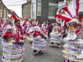 La Paz, June 15, 2019, Unknown dancers at the Entrada Universitaria in La Paz, Bolivia