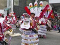 La Paz, June 15, 2019, Unknown dancers at the Entrada Universitaria in La Paz, Bolivia