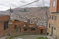 La Paz, View of brick houses hills, Bolivia, South America