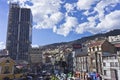 La Paz, View of brick houses hills, Bolivia, South America