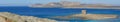 La Pelosa beach in Sardinia, Italy - panorama Royalty Free Stock Photo