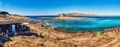 La Pelosa beach in the town of Stintino, Sardinia, Italy Royalty Free Stock Photo