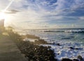 La Perla coastal community in Old San Juan under the city walls Royalty Free Stock Photo