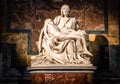 La Pieta Renaissance sculpture by Michelangelo Buonarroti, inside St. Peter's Basilica, Vatican Royalty Free Stock Photo