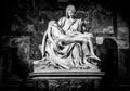 La Pieta Renaissance sculpture by Michelangelo Buonarroti, inside St. Peter`s Basilica, Vatican Royalty Free Stock Photo