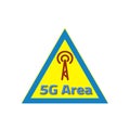 5G area label sign logo background Royalty Free Stock Photo