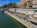 La Plage on the banks of the Seine in Paris, France,