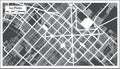 La Plata Argentina City Map in Black and White Color in Retro Style. Outline Map