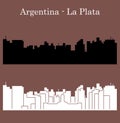 La plata, Argentina city silhouette