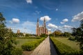 La Plata Cathedral and Plaza Moreno - La Plata, Buenos Aires Province, Argentina Royalty Free Stock Photo