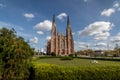 La Plata Cathedral and Plaza Moreno - La Plata, Buenos Aires Province, Argentina Royalty Free Stock Photo