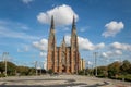 La Plata Cathedral and Plaza Moreno - La Plata, Buenos Aires Province, Argentina Royalty Free Stock Photo