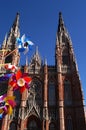 La Plata Cathedral and Plaza Moreno - La Plata, Buenos Aires Province, Royalty Free Stock Photo