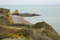 La Pointe du Hoc in Criqueville sur Mer in Normandie Royalty Free Stock Photo