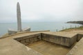 La Pointe du Hoc in Criqueville sur Mer in Normandie Royalty Free Stock Photo