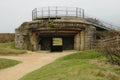 La Pointe du Hoc in Criqueville sur Mer in Normandie Royalty Free Stock Photo