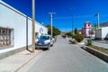 La Poma, Argentina - April 11, 2022: SUV at a police station in a mountain village in the Andes of South America