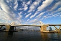 La Porta d'Europa bridge in Barcelona Port