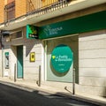 Eurocaja Rural logo on a bank branch office in La Puebla de Montalban, Spain