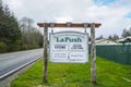 La Push Welcome sign - the beach in the reservation of the Quileute tribe - FORKS - WASHINGTON Royalty Free Stock Photo