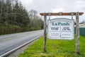 La Push Welcome sign - the beach in the reservation of the Quileute tribe - FORKS - WASHINGTON Royalty Free Stock Photo