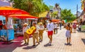 La Quinta Avenida street road walk Playa del Carmen Mexico